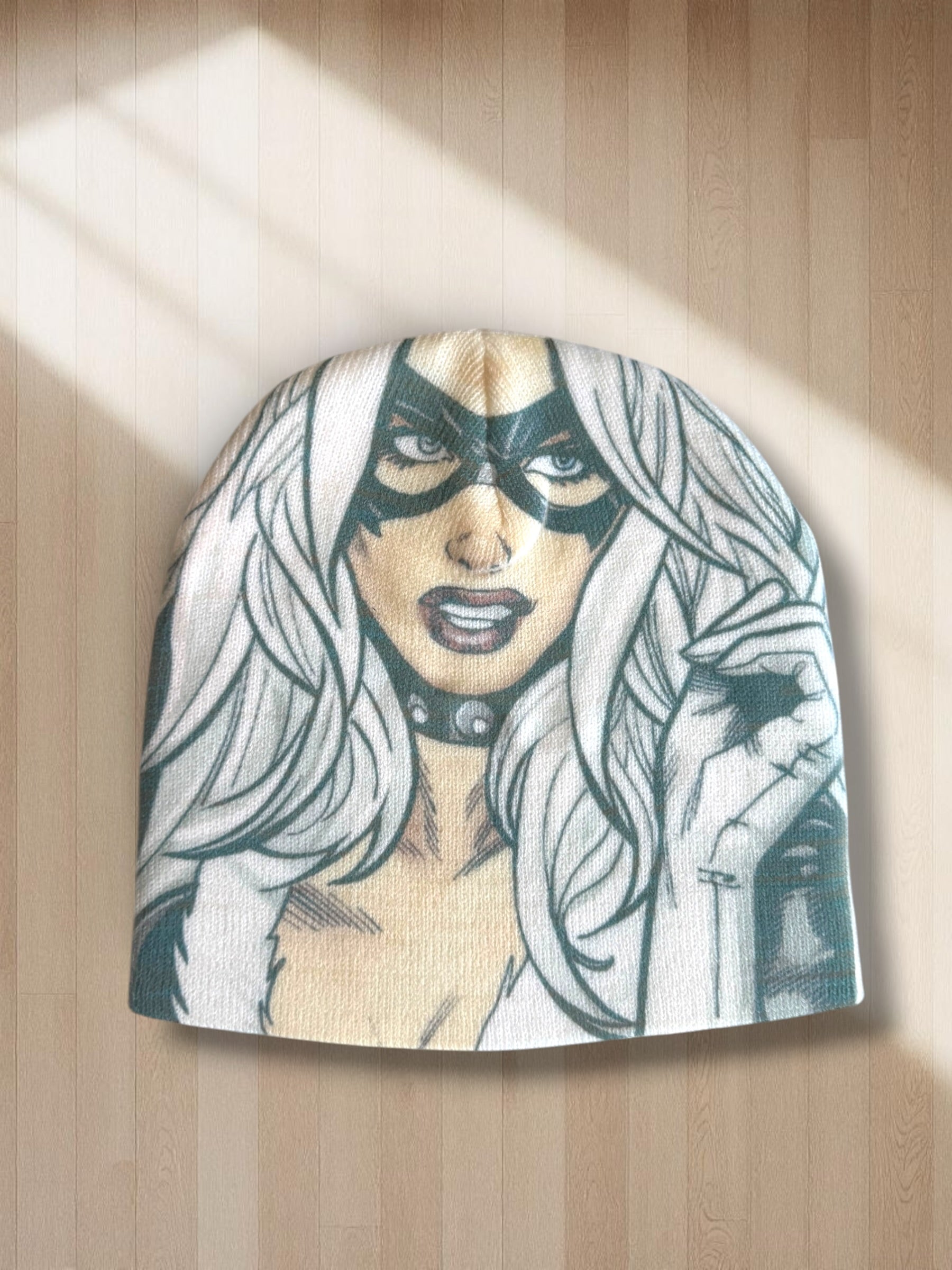 Black Cat AOP Beanie